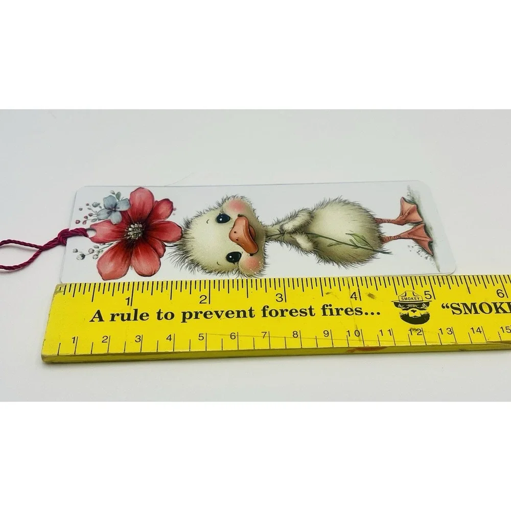 Cute Baby Duck Aluminum Bookmark With Tassel. 6X2